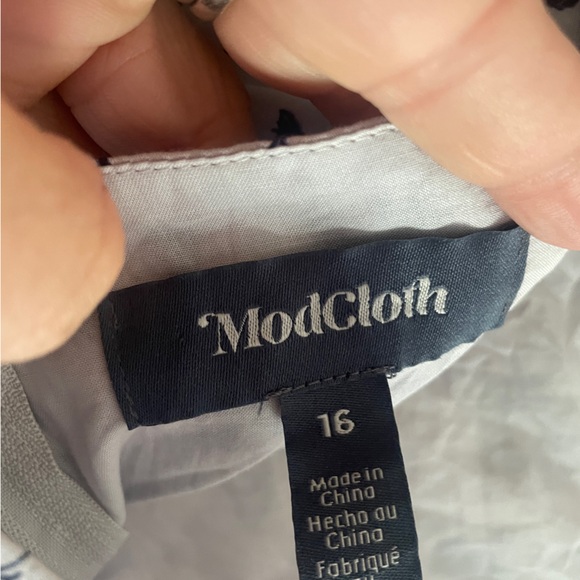 Modcloth Spooky Halloween Mini A-Line Dress Snakes Skeletons Cats Mice Roses 16 - Picture 4 of 7